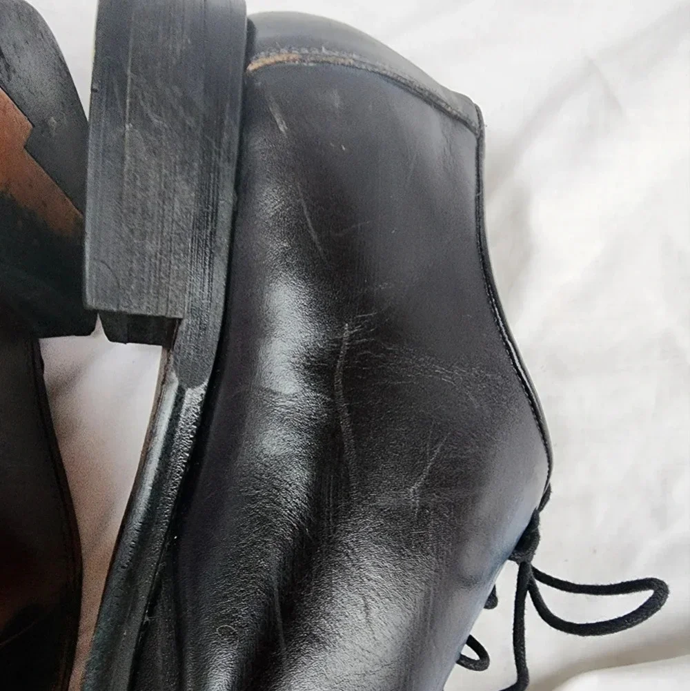 Maison Forte Asahi Classic Black Oxford Leather Tie Ups s 8.5